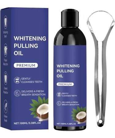Mouthwash Oil Pulling 100 ml with Tongue Scraper | Daily Oral Cleanser for Teens - Home Travel Morning Night Sleep - Buy Online on GoSupps.com