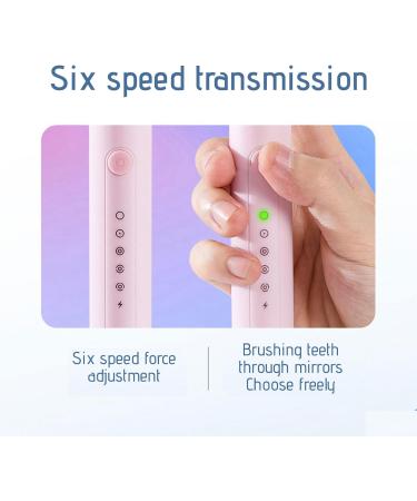 Electric Toothbrush for Adults with 4 Brush Heads and 6 Cleaning Modes Smart 20-Speed Timer Electric Toothbrush Ipx7 Rechargeable Power Toothbrush Longer Life Faster Charging Pink - Buy Online on GoSupps.com