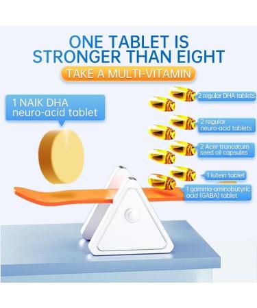 NAIK United States DHA algal Oil nervonic Acid phosphatidylserine tonifies Brain Improves Memory Omega-3 Brain Gold Student Teen Adult high School Student Child Study exam - Buy Online on GoSupps.com