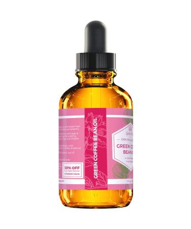 Leven Rose Green Coffee Bean Oil 1oz - 100% Natural Cold Pressed for Skin, Face, Eyes, Hair & Nails - Buy Online on GoSupps.com