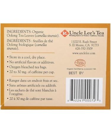 Uncle Lee's Org Whole Leaf Oolong 18bg - Buy Online on GoSupps.com