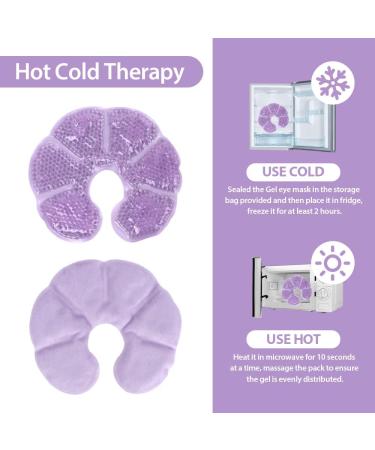 NEWGO Breast Ice Pack 2 Pack - Hot Cold Therapy Gel Pads for Nursing Mothers - Pain Relief After Breast Surgery - Mastitis Relief - Soft Plush Backing (Purple) - Buy Online on GoSupps.com
