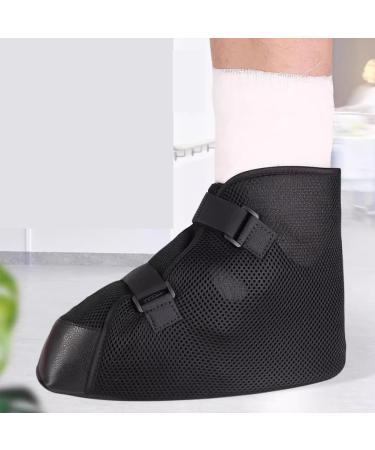 Unisex Offloading Post Op Shoe - Adjustable Lightweight Medical Walking Boot for Broken Foot Fractures & Sprains - Post Surgery Foot Support Left/Right Foot - 1PC Black (Thin) Medium - Buy Online on GoSupps.com