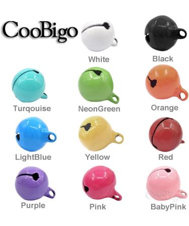 100 Pack 14mm Colorful Christmas Jingle Bells - Small Mini Bells for Holiday Home Decoration, DIY Crafts, Bracelet, Key Chain, Pets Collar - Buy Online on GoSupps.com