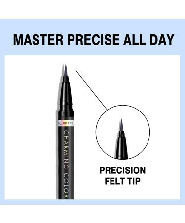 Music Flower Coloured Eyeliner | Waterproof Smudge-Proof Liquid Pencil | Dark Blue | Multiple Color Options - Buy Online on GoSupps.com