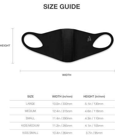 LOOKA PLAY Mask Black Medium - Washable Reusable Droplet Blocking for International Shipping - Buy Online on GoSupps.com