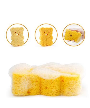 ConStore 4pcs Baby Bath Sponge Set - Toddler Foam Rub Shower Sponge for Exfoliating & Soothing | Soft Scrubber Bath Brush & Rubbing Towel | Bathroom Supply - Buy Online on GoSupps.com