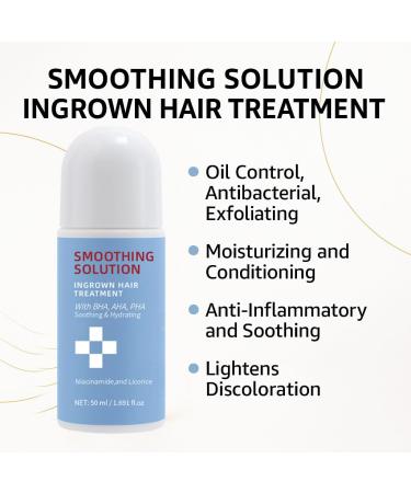 Ingrown Hair Treatment Smoothing Solution for Razor Bumps Hair Removal Aftercare | Hydrating Care for Underarms Legs Arms & Bikini Line - Buy Online on GoSupps.com