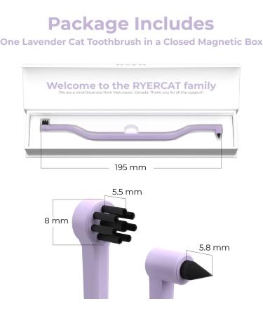 RYERCAT Lavender Dual Sided Cat Toothbrush - 8mm Wide for Gentle Cat Dental Care - Buy Online on GoSupps.com