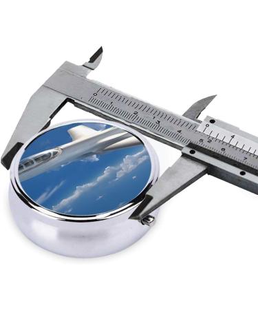 Flying Airplane Printed Mini Round Pill Box | 3 Compartment Travel Organizer | Portable Medicine Case for Home & Office - Buy Online on GoSupps.com