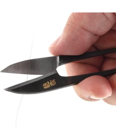 KAKURI Curved Blade Thread Snips - 105mm Japanese Nigiri Scissors for Sewing | Spring Action Self Opening Tool with Sharp Carbon Steel Blades | Made in Japan - Buy Online on GoSupps.com