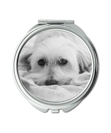 YENDOSTEEN Mirror Travel Mirror Dog Puppy Cute Animal Doggy Adorable Sweet pocket mirror portable mirror