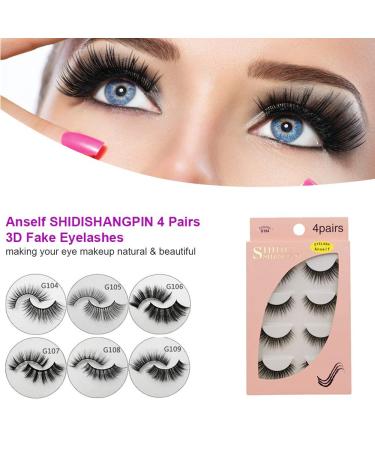 Natural 3D False Eyelashes - 4 Pairs of Reusable Black Imitation Water Mane Eyelashes | International Shipping Available - Buy Online on GoSupps.com
