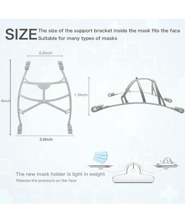 Awolf Face Mask Holder 3D Bracket 5-Pack Grey - Inner Support Frame for Cloth Masks - Protects Lipstick - Easy Breathing for Adults - Buy Online on GoSupps.com