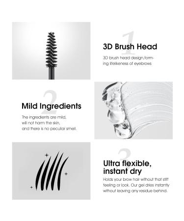 4D Brows Gel Kit - Long Lasting Clear Eyebrow Setting Gel - Waterproof Makeup Pomade - 2 Pack (0.5 Fl Oz) - Buy Online on GoSupps.com