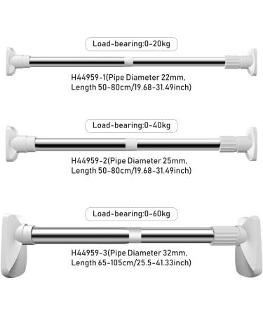 Siuke Expandable Curtain Rod - 20 to 32 Inches No Drill Rust-Free Clamping Bar for Windows & Shower - H44959-2 - Buy Online on GoSupps.com