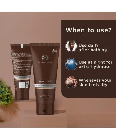 Buy The Man Company Body Lotion for Very Dry Skin - 24 Hours Moisturizing with Shea Butter & Oats Quick Absorption Travel Friendly (100 ml - Buy Online on GoSupps.com