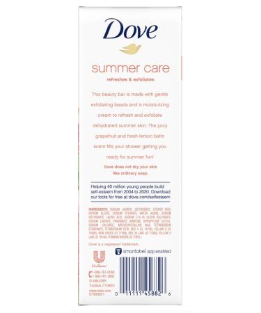 Dove Summer Care Limited Edition 6 Bath Bars - Exfoliating for Natural Glow - Buy Online on GoSupps.com