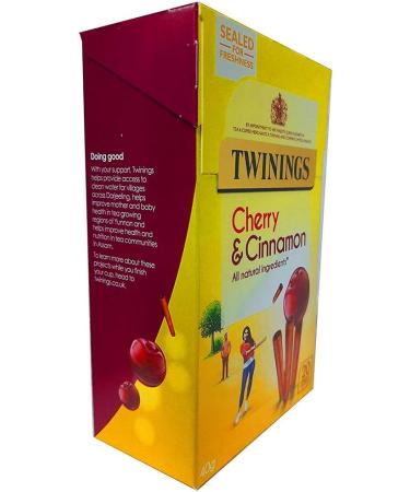 Twinings Cherry & Cinnamon Tea Bags 20 Ct - 40g | Exquisite Blend for a Delightful Tea Experience - Buy Online on GoSupps.com