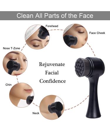 2 in 1 Facial Cleansing Brush for Deep Pore Exfoliation and Gentle Cleansing - Buy Online on GoSupps.com