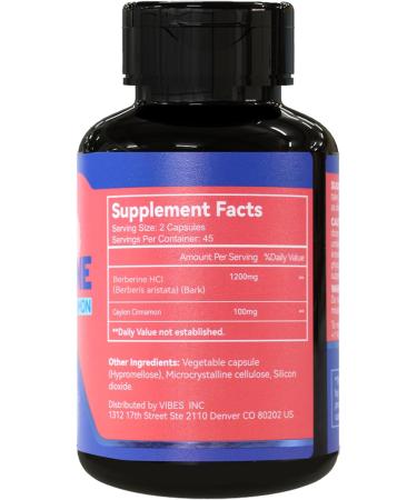 EAZGOO Premium Berberine Supplement 1200mg with Ceylon Cinnamon - 90 Vegan Capsules - Berberine HCL Supplement Gluten Free Immune Support - Buy Online on GoSupps.com