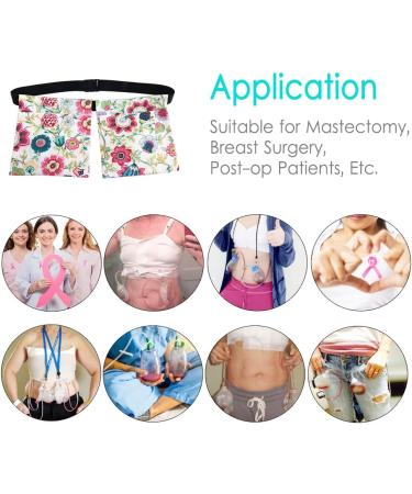 Adjustable Mastectomy Drain Belt with Floral Print - JP Bulbs Breast Cancer Post Surgery Recovery - Sunflower Design - Buy Online on GoSupps.com
