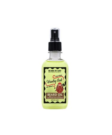 Woodsy Oud - Large 3.4 oz. Nourishing Beard Oil Pure Organic & Handcrafted in USA by Beard of God