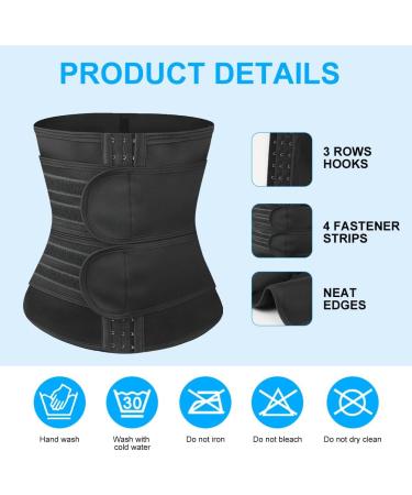 Shop Acwoo Adjustable Abdominal Belt | Women's Waist Trainer Corset & Sweat Trimmer - Lose Weight (Black L) - Buy Online on GoSupps.com