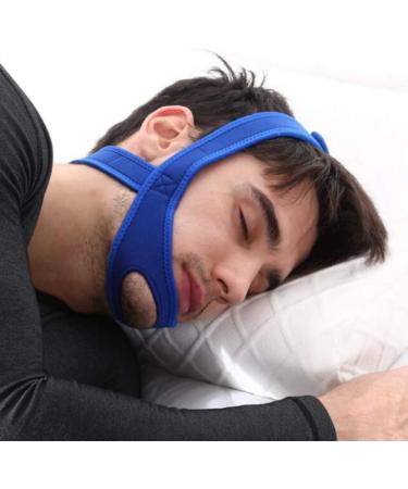 Adjustable Anti-Snore Chin Strap Headband - Blue | Snoring Solution - Buy Online on GoSupps.com
