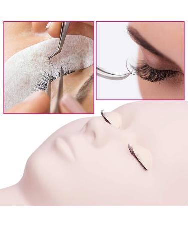 3 Pairs Removable White Eyelids for Eyelash Extension Practice Head - Lifelike Realistic Eyelids - Buy Online on GoSupps.com