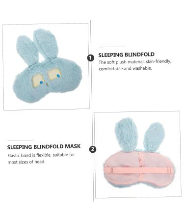FRCOLOR Blue Plush Animal Mask Blindfold - 1pc Soft Sleep Mask for Kids & Adults | International Shipping Available - Buy Online on GoSupps.com