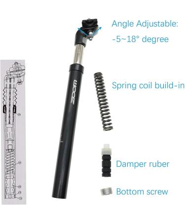 DJC Bike Suspension Seatpost Shock Absorber 27.2mm Lightweight Aluminum Body - Black Head | 30.9mm 31.6mm Options - Buy Online on GoSupps.com