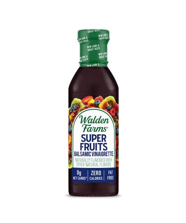 Walden Farms Super Fruits Balsamic Vinaigrette Dressing 12 oz - 2 Pack | Sugar-Free, 0g Net Carbs, Sweet & Tangy Salad Topper - Buy Online on GoSupps.com