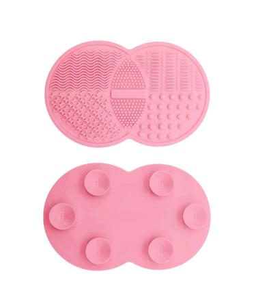 Premium Silicone Makeup Brush Cleaning Mat - Perfect for Brushes & Sponges | Effortless Cleaning Pad (Pink) - Buy Online on GoSupps.com