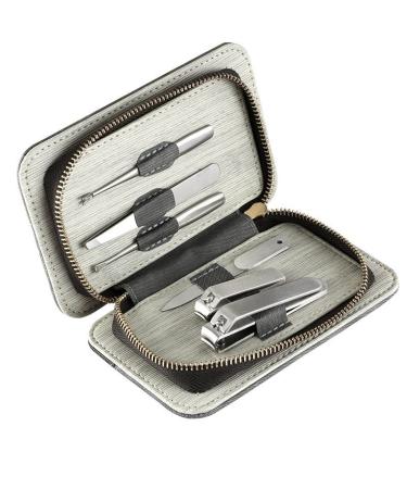 Fingernail Clipper Set 6 Pieces Or 8 Pieces of Stainless Steel Thick Nail Clippers Nail Clippers Zipper Bag Nail Clippers Set Professional Manicure Knife Trim Nail Nail Grooming Kits (Color : A)