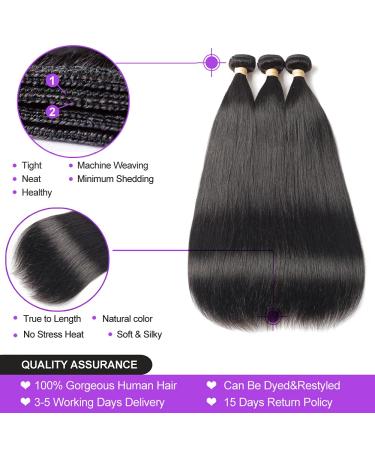 LUXEDIVA Brazilian Virgin Remy Silky Straight Hair 4 Bundle Deal - 26/28/30/30 Inch - Buy Online on GoSupps.com