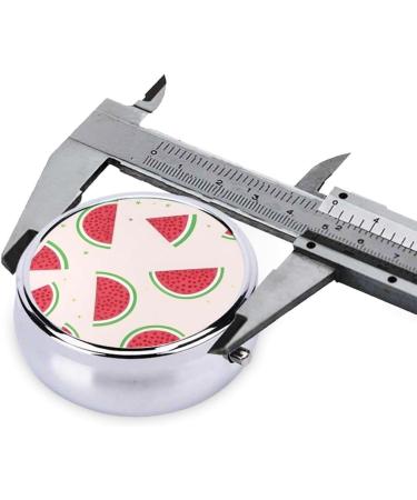 Pink Watermelon Round Pill Box - 3 Compartment Travel Organizer for Pills | Portable & Durable - Buy Online on GoSupps.com