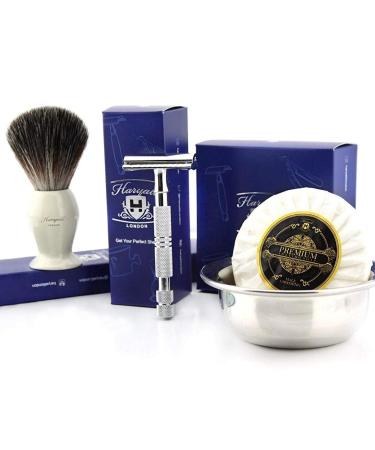 Men's Shaving Set with De Pure Badger Hair Bowl Soap Comes IA Brand Packaging