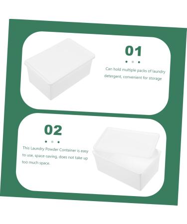 Didiseaon Box Sheet laundry storage box plastic drawers laundry powder bin washing powder Beads 16.8X11X7.5CM White - Buy Online on GoSupps.com