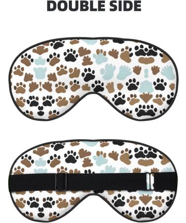 Dog Bones Paw Prints Print Unisex Sleeping Eye Mask Soft Comfortable Light-Blocking Eye Mask - Buy Online on GoSupps.com