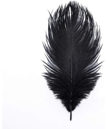 Hollosport 30PCS Black Ostrich Feathers 10-12 Inches for Centerpieces, Weddings, and Crafts - Buy Online on GoSupps.com