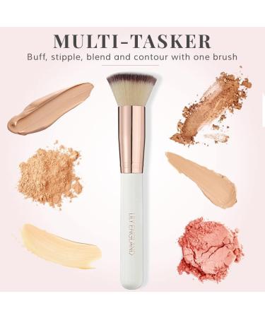 Rose Gold Kabuki Brush for Makeup - Professional Flat Top Foundation Brush for Blending Liquid, Cream, and Powder - Cruelty-Free by Lily England - Buy Online on GoSupps.com