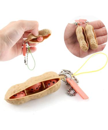 Squeeze Beans & Peanuts Keychain Sensory Facial Expressions Squeeze-a-Bean 2 Peanut Beans - Buy Online on GoSupps.com