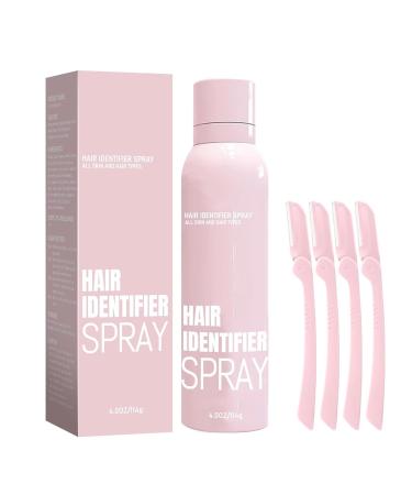 Hair Identifier Spray for Face Shaving Skin Body Hair Identifying Spray Used to remove excess hair from the skin Suitable for all skin types (Spray Plus Razor)