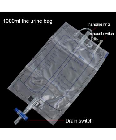 Lolicute 1000ml Portable Wearable Urinal Pee Holder Bag for Men - Travel Incontinence Collection Bag with Elastic Waistband - Buy Online on GoSupps.com