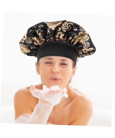 PLAFOPE Satin Sleep Cap Set - Elastic Headband & Broadside Shower Cap - Girls Hair Ties - 26x26cm - 2pcs - Buy Online on GoSupps.com