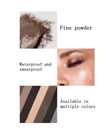 Professional Eyebrow Powder Palette - Waterproof Eyebrow Makeup with 5 Colors (Gray Black) for Flawless Brows - Buy Online on GoSupps.com