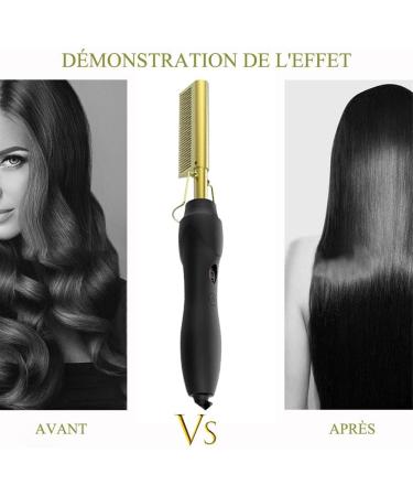 Barley Direct Ceramic Hair Comb - Portable Travel Straightener with 3 Temperature Settings - Multifunction Afro Comb for All - Buy Online on GoSupps.com