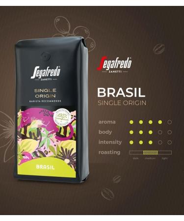 Segafredo Zanetti Whole Bean Coffee - Single Origin Brazil 100% Arabica - 1 KG - Barista Recommended | Rich Flavors of Dried Fruits Nuts & Chocolate - Buy Online on GoSupps.com