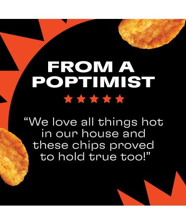 Popchips Potato Chips Crazy Hot 0.7oz 12ct Single Serve - Low-Calorie, Kosher, Gluten-Free, Healthy Snacks for Adults & Children - Non-Fried, 3g Fat, 90 Calories Per Bag (Pack of 12) - Buy Online on GoSupps.com